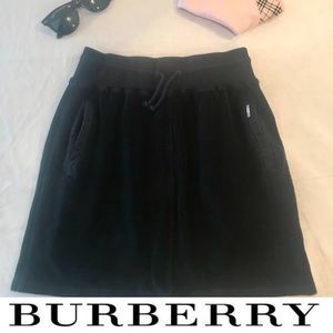 Burberry Black Swim Cover Up Terry Cloth Skirt